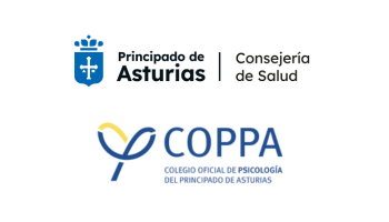 logos del colegio de psicologos de asturias y sanidad